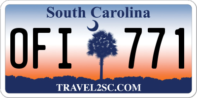 SC license plate OFI771