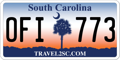 SC license plate OFI773