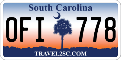 SC license plate OFI778