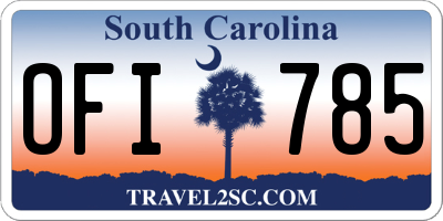SC license plate OFI785