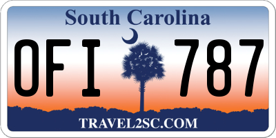 SC license plate OFI787
