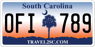 SC license plate OFI789