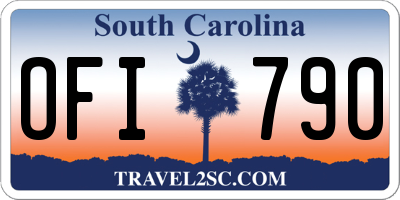 SC license plate OFI790