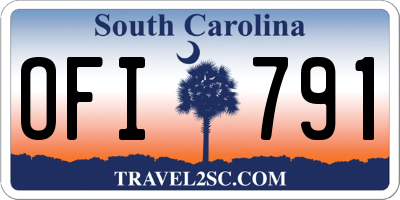 SC license plate OFI791