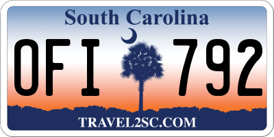 SC license plate OFI792