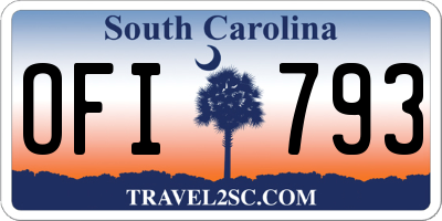 SC license plate OFI793