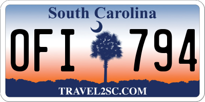 SC license plate OFI794