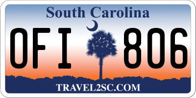 SC license plate OFI806