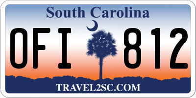 SC license plate OFI812