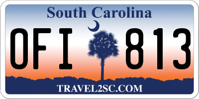 SC license plate OFI813