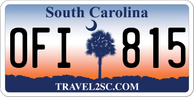 SC license plate OFI815