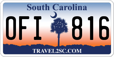 SC license plate OFI816