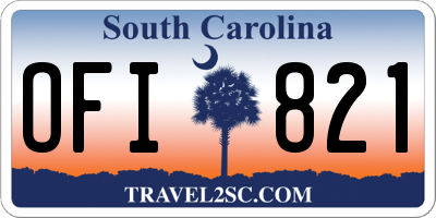 SC license plate OFI821