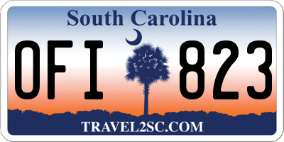 SC license plate OFI823