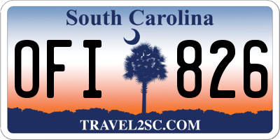 SC license plate OFI826