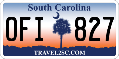 SC license plate OFI827