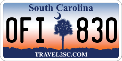SC license plate OFI830