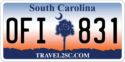 SC license plate OFI831