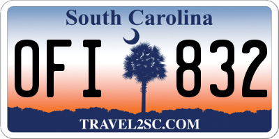 SC license plate OFI832