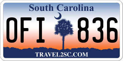 SC license plate OFI836