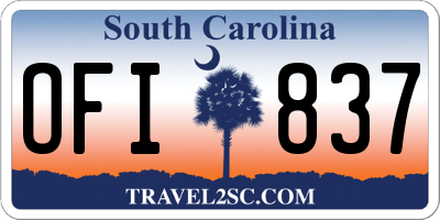 SC license plate OFI837