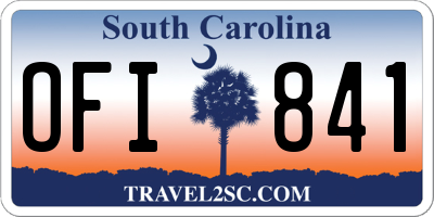 SC license plate OFI841