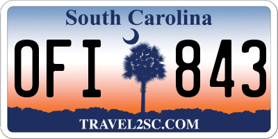 SC license plate OFI843