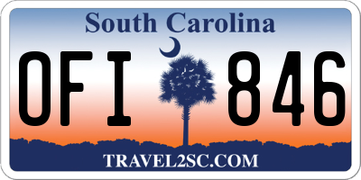 SC license plate OFI846