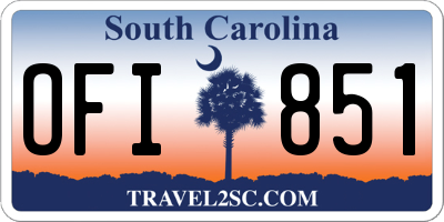 SC license plate OFI851
