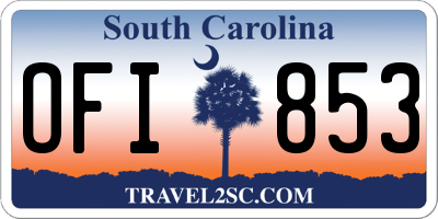 SC license plate OFI853