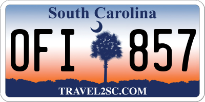 SC license plate OFI857