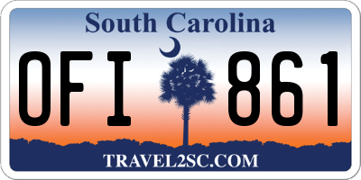SC license plate OFI861