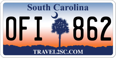 SC license plate OFI862