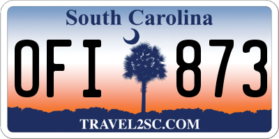 SC license plate OFI873