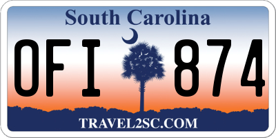 SC license plate OFI874