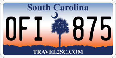 SC license plate OFI875
