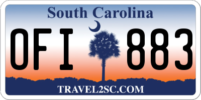 SC license plate OFI883