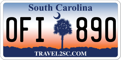SC license plate OFI890