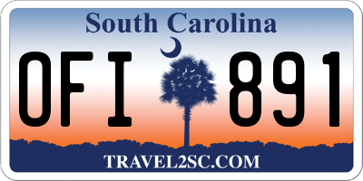 SC license plate OFI891
