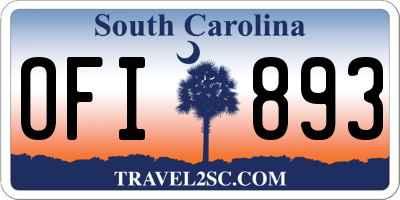 SC license plate OFI893