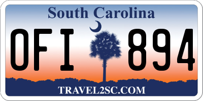 SC license plate OFI894