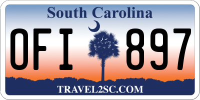 SC license plate OFI897