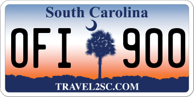 SC license plate OFI900