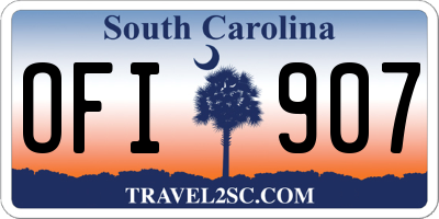 SC license plate OFI907