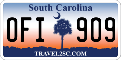 SC license plate OFI909
