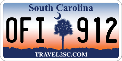 SC license plate OFI912