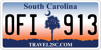 SC license plate OFI913