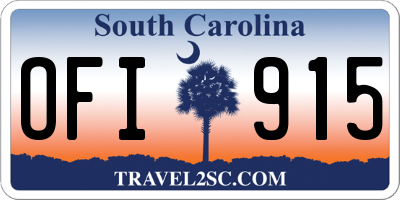 SC license plate OFI915
