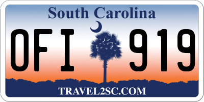 SC license plate OFI919