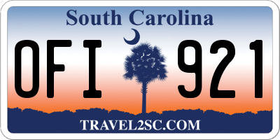 SC license plate OFI921